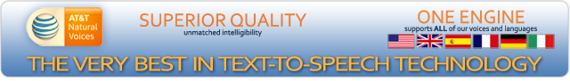 Text-to-Speech I SDK I At&t Natural Voices